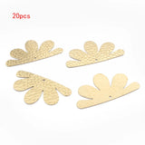 Raw Brass Hammered Flower Charms Sun Flower Pendant DIY Earrings Jewelry Making