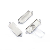 10x25mm Stainless Steel Rectangle Cabochon Bezel Tray - DIY Jewelry Making