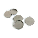10x25mm Stainless Steel Rectangle Cabochon Bezel Tray - DIY Jewelry Making