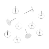 Surgical Steel Earring Posts w/ Flat Pad Base for DIY Jewelry Making