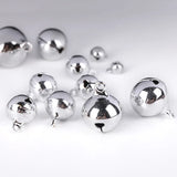 6mm-14mm Silver Copper Jingle Bells Charms Beads Christmas Crafts