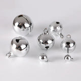 6mm-14mm Silver Copper Jingle Bells Charms Beads Christmas Crafts