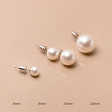 925 Sterling Silver Pearl Stud Earrings Gift for Her
