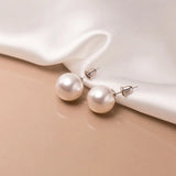 925 Sterling Silver Pearl Stud Earrings Gift for Her
