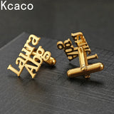 316 Stainless Steel Men's Cufflinks Personalized Logo Wedding Gift