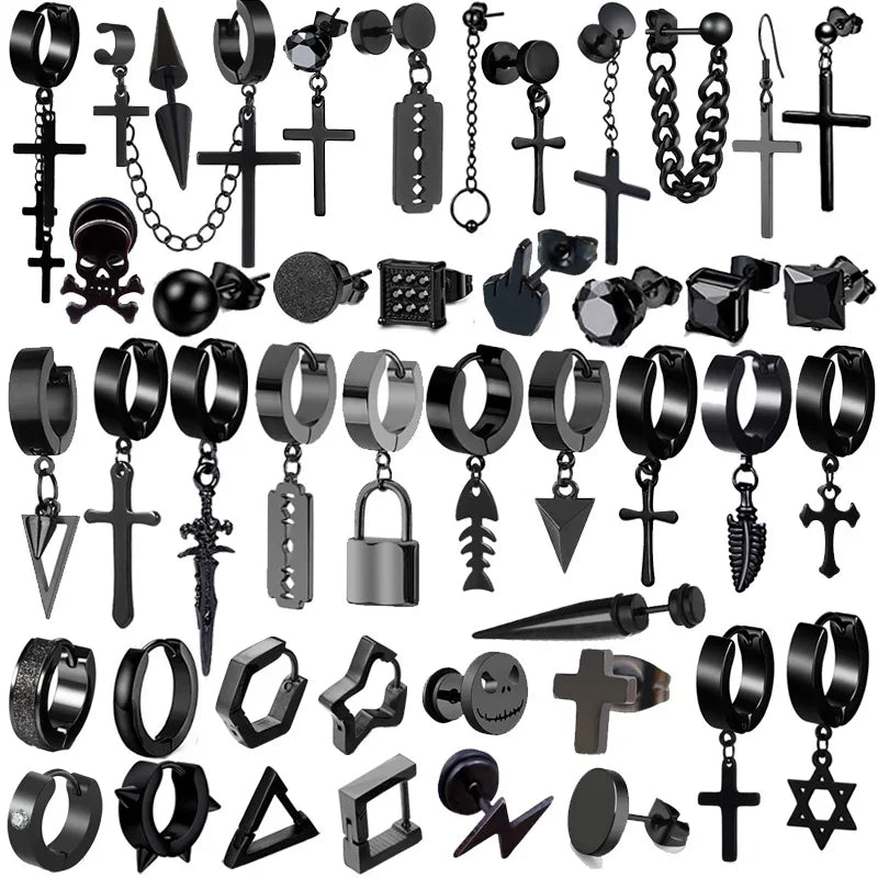 Stainless Steel Piercing Earring for Men & Women - Punk Hipop Earring