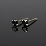 3mm CZ Earrings Cartilage 925 Sterling Silver Minimalist Small Studs