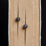 5mm 100% 925 Sterling Silver Sugar Paper Ball Stud Earrings Unisex Punk Piercing