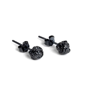 5mm 100% 925 Sterling Silver Sugar Paper Ball Stud Earrings Unisex Punk Piercing