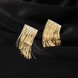 925 Sterling Silver Tassels Drop Earrings Women Fine Jewelry