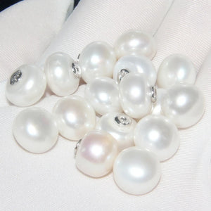 925 Sterling Silver Freshwater Pearl Ear Plugs Earrings Yellow Silver Jewelry