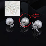 925 Sterling Silver Freshwater Pearl Ear Plugs Earrings Yellow Silver Jewelry