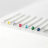 Sterling Silver Zircon Drop Earrings for Women