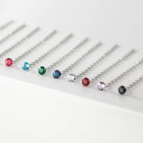 Sterling Silver Zircon Drop Earrings for Women