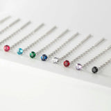Sterling Silver Zircon Drop Earrings for Women