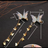 Ancient Ribbon Butterfly Hair Clip Headdress Hair Pin Charm KYY8551