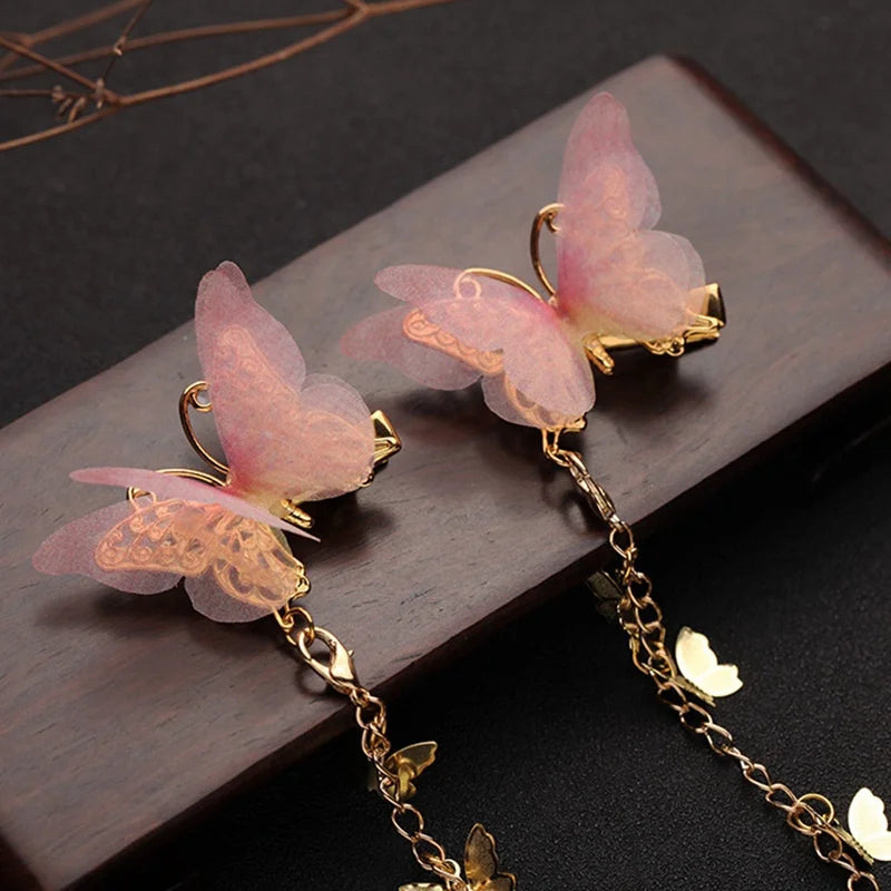 Ancient Ribbon Butterfly Hair Clip Headdress Hair Pin Charm KYY8551