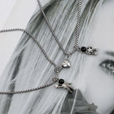 Astronaut Magnetic Heart Pendant Couple Necklaces For Women Men