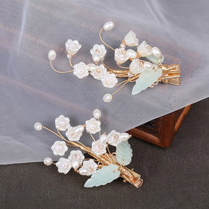 Bell Orchid-Like Hair Clips Chinese Hanfu Headdress Flowers H9