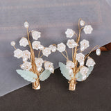 Bell Orchid-Like Hair Clips Chinese Hanfu Headdress Flowers H9