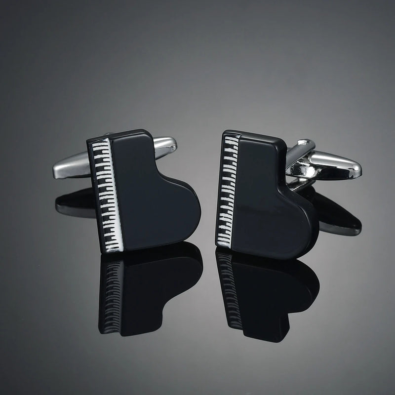 Piano Cufflinks Copper Cuff Links French Shirt Button Men's Jewelry Accessory