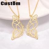 Butterfly Necklaces For Women Stainless Steel Personalized Name Necklace