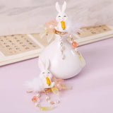 Chinese Hanfu Headdress Floral Spring Side Pin with Dangle Alloy Hair Decor