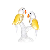 Clear Crystal Glass Parrots Home Car Decoration Ornaments