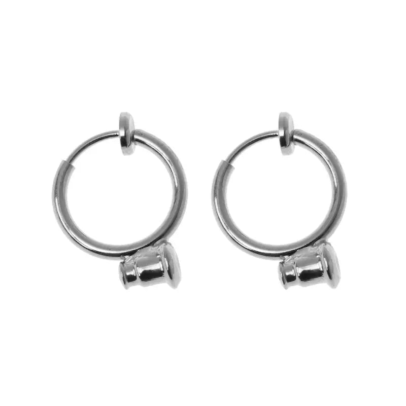 Clip On Hoop Earring Converters No-pierced Turn Any Stud Into A Clip-On