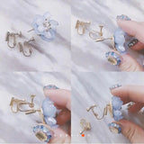 Clip on Earring Converters No-pierced Ears Turn Any Studs Into A Clip-On