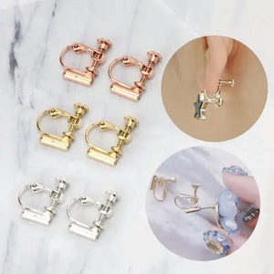 Clip on Earring Converters No-pierced Ears Turn Any Studs Into A Clip-On