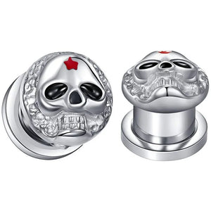 Skull Skeleton Ear Gauges Plugs Tunnel Stretcher