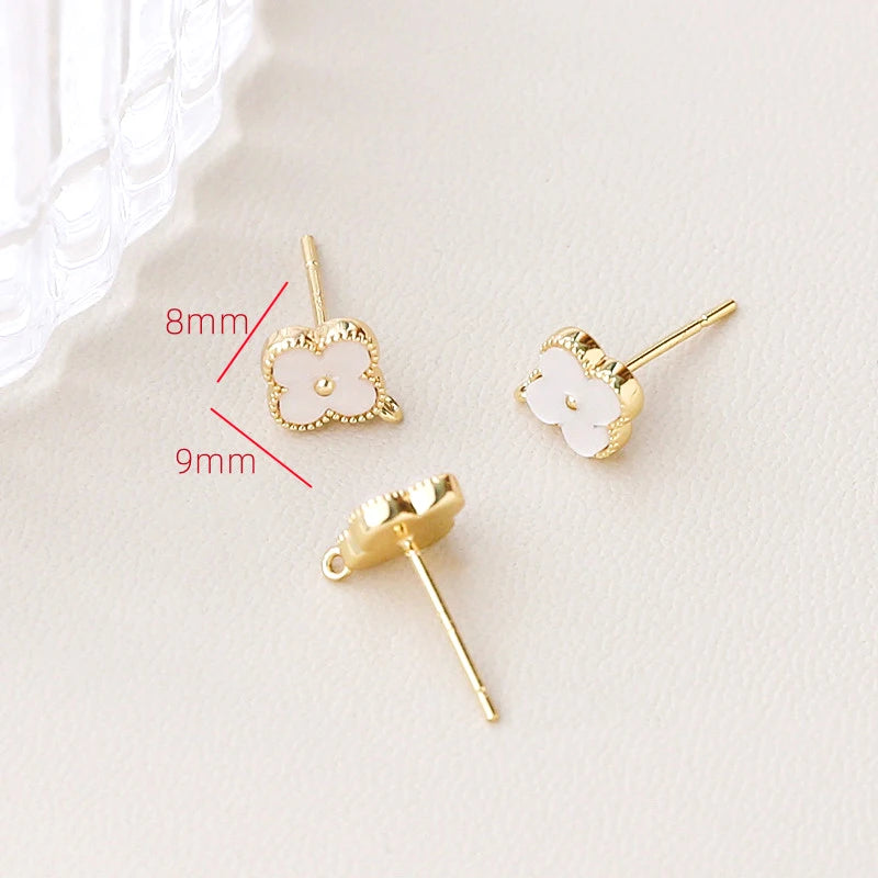 Copper Coated Fritillaria Earrings DIY Jewelry Accessories