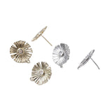 Copper Plated 14K Daisy Zircon Earrings DIY Jewelry Accessory