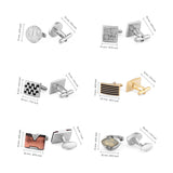 Metal Minimalist Cufflinks-Man Shirt Pisa Ties-Souvenir For Wedding Guest