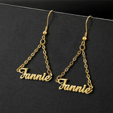 Custom Name Drop Earrings Stainless Steel Dangle Letters Jewelry