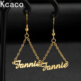 Custom Name Drop Earrings Stainless Steel Dangle Letters Jewelry
