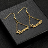 Custom Name Drop Earrings Stainless Steel Dangle Letters Jewelry