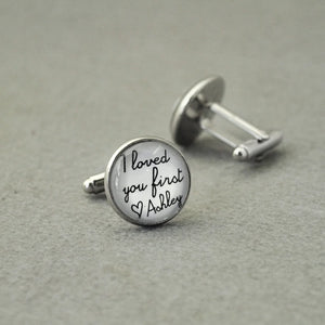 Custom Photo Cufflinks - Personalized Picture Cuff Links for Him