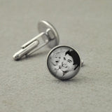 Custom Photo Cufflinks - Personalized Picture Cuff Links for Him
