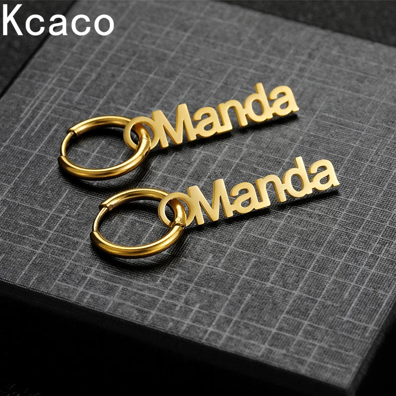 Personalized Letters Ear Buckle Earrings Jewelry
