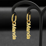Personalized Letters Ear Buckle Earrings Jewelry