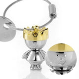 King Queen Chain Waist Pendant Car Couple Keychain