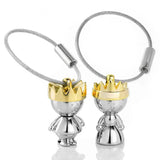 King Queen Chain Waist Pendant Car Couple Keychain