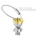 King Queen Chain Waist Pendant Car Couple Keychain