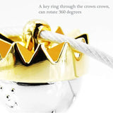 King Queen Chain Waist Pendant Car Couple Keychain
