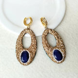 Drusy Natural Agate Dangle Earrings, Druzy Pearl Jewelry For Women