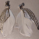 Stainless Steel Ear Gauges Feather Wing Pendant Ear Expander Oreja