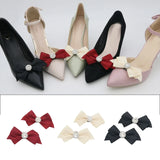 Rhinestone Shoe Clip Bowknot Buckle Pair for Wedding Shoe Decor DIY