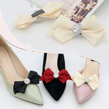 Rhinestone Shoe Clip Bowknot Buckle Pair for Wedding Shoe Decor DIY